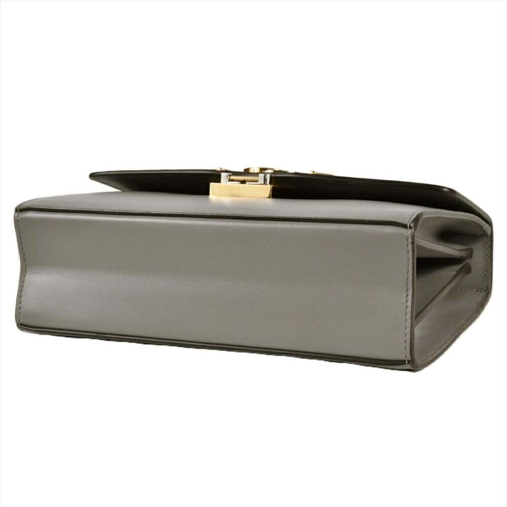 GUCCI Authentic Gray Leather Shoulder Bag - Picture 4 of 7